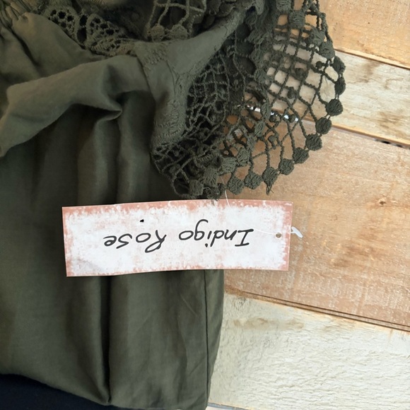 Indigo Rose Olive Crochet Midi Dress – Size M - Picture 7 of 10